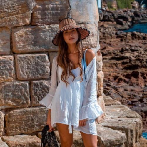[正規品]Lorna Murray Apparel ローナ マーレイ 帽子 麦わら帽子 ストローハット Child Island Capri Hat アイランド カプリ ハット M キッズ 子供 ハンドメイドの画像