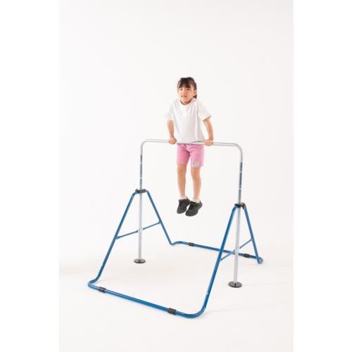 エバニュー EVERNEW 折りたたみ ジュニア 鉄棒 2 幅98×奥行147×高さ89.5〜130cm スチール SG 日本製 子供 運動 スポーツ 体育 学校 送料無料 EKD340の画像