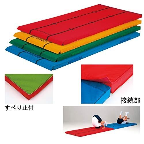 こはくページ エバニュー EVERNEW 指導ライン入軽量カラーマット連結すべり止 青