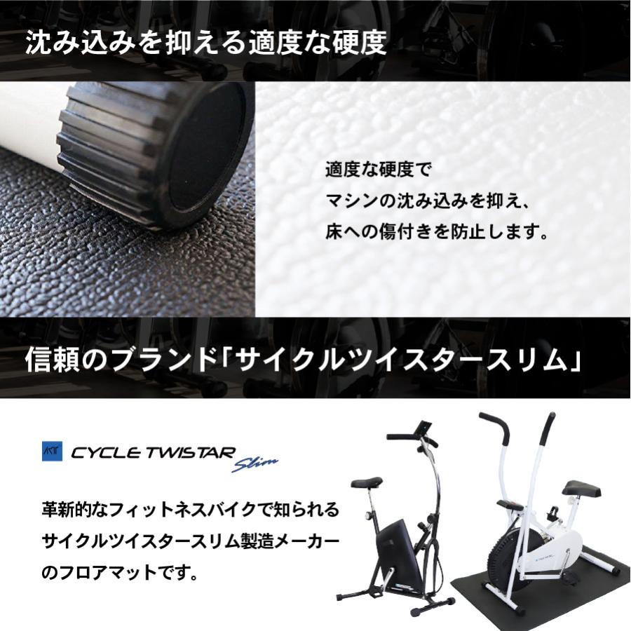 【お値下げ!】エアロバイク&マット トレーニング マット 幅広 120×70cm エクササイズ フィットネスバイク