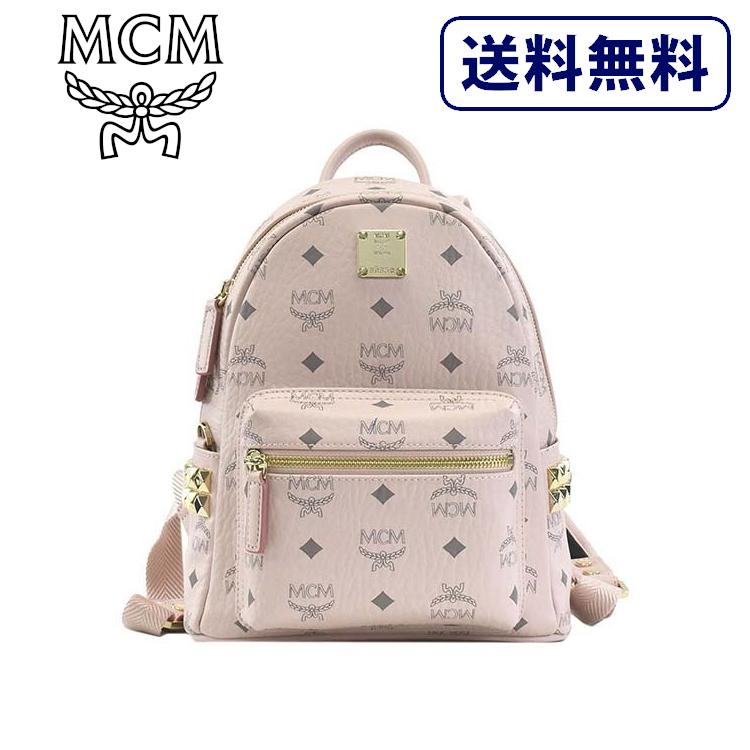 MCM ピンク リュック・バックパック 小型 合成皮革 Mini Stark サイドスタッズ バックパック - ヴィセトス ピンク