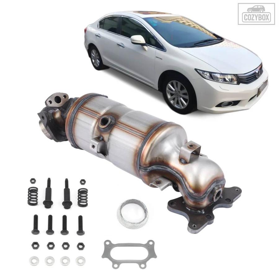 並行輸入品 触媒コンバーター 2012 2013 ホンダ シビック 1.8L 車用マフラーマニホールド ステンレス触媒コンバーター