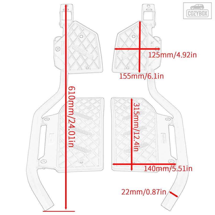 並行輸入品 ホンダ ADV350 ADV 350 クラッシュバー エンジンガード オートバイアクセサリー ペダル フットペグ フットレスト フットボード 2022-2025 202_6