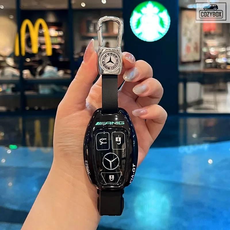 並行輸入品 キーケースカバー リモコンホルダー フォブシェル メルセデスベンツ CLS CLA GL R SLK AMG A B C Sクラス ...