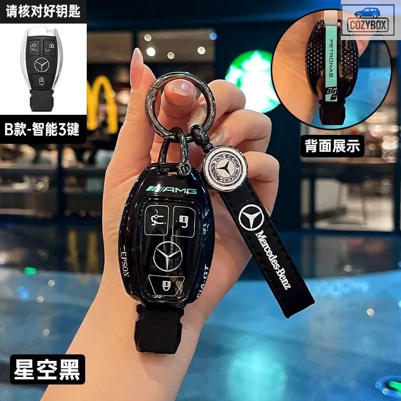 並行輸入品 キーケースカバー リモコンホルダー フォブシェル メルセデスベンツ CLS CLA GL R SLK AMG A B C Sクラス ...