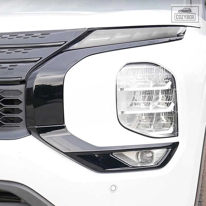 自動車用 フロントグリル フォグランプ付き 並行輸入品 三菱アウトランダー 2022 - 25 ブラック フロント