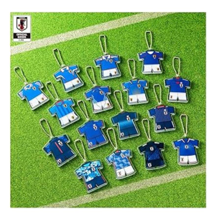 6個バラ売り 】 アクリルチャームビスケット サッカー 日本代表ver