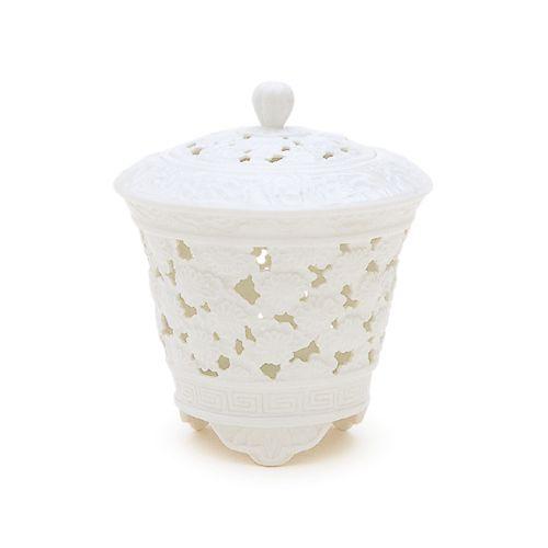 香炉 有田焼 白磁 花型の通販 - お香専門店香源 日本香堂 香炉