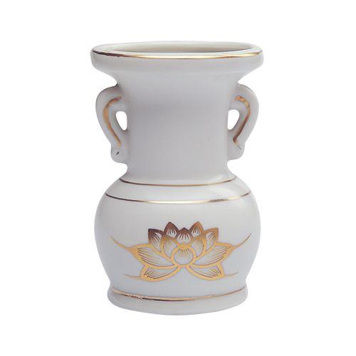 仏具 花立て 陶器(白磁) : 線香・お香の日本香堂香ぎゃらりぃ