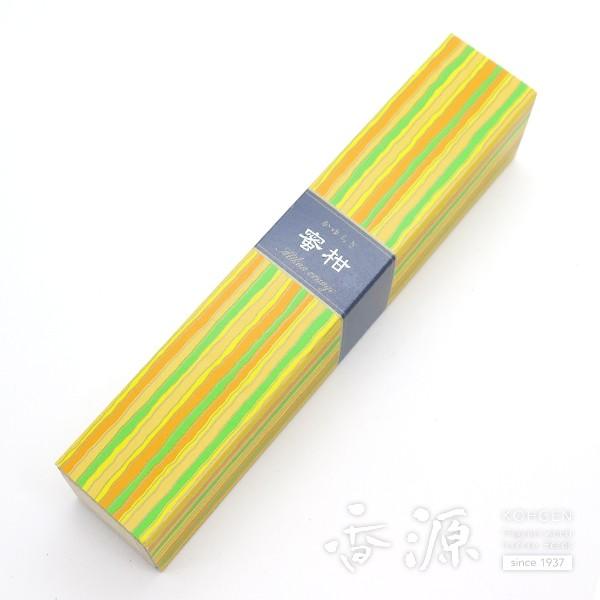 お香 アロマ 日本製 日本香堂 かゆらぎ 蜜柑 みかん 香り スティック 香立て付き 線香 香源 お香 線香 数珠 香木 専門店 | 日本香堂