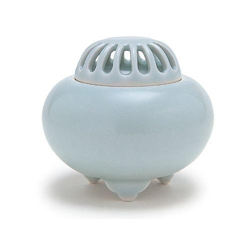 有田焼の 香炉 プレゼント・贈り物に 青磁 丸型 香源 お香 線香 数珠