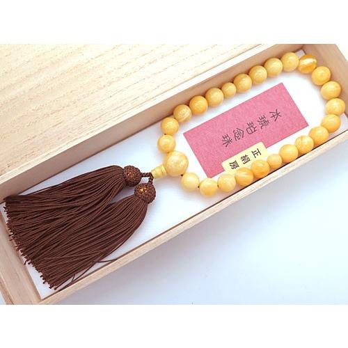 赤コハク　数珠　念珠　22珠　全宗派使用可能　保証＆手引き付　10255 赤コハク数珠念珠22珠全宗派使用可能保証＆手引き付10255