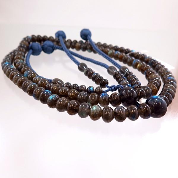 秋冬の主役◎ 男性用数珠　上質ラブラドライト　ミカン玉　尺三　真言宗　共仕立て　限定品　念珠 【WSO2891556077】(102850円)