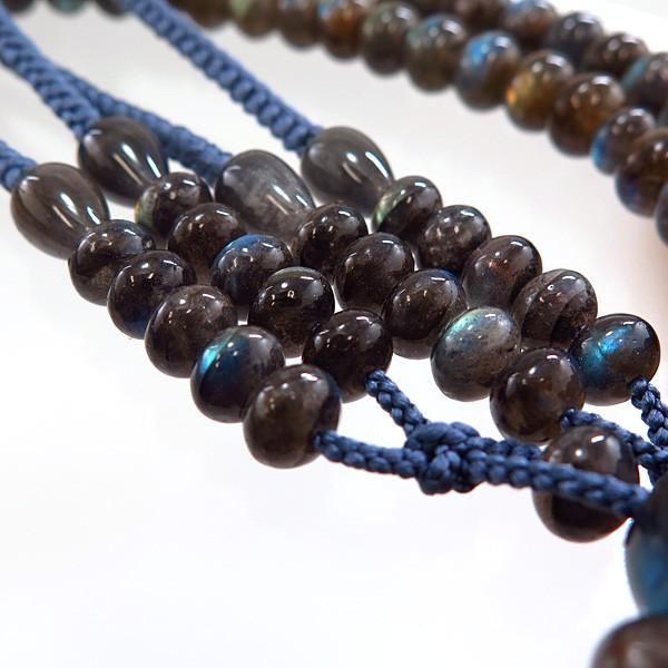 秋冬の主役◎ 男性用数珠　上質ラブラドライト　ミカン玉　尺三　真言宗　共仕立て　限定品　念珠 【WSO2891556077】(102850円)