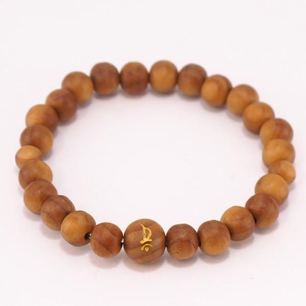 数珠 念珠 男性用 世界文化遺産 東寺の慶賀門の古材で作りました 桧23