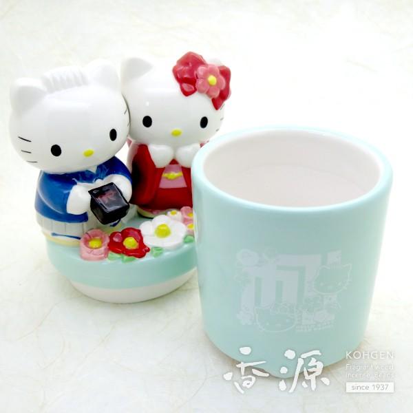 キティ サンリオ 香炉 おしゃれ インテリア かわいい 陶器 香炉灰付き