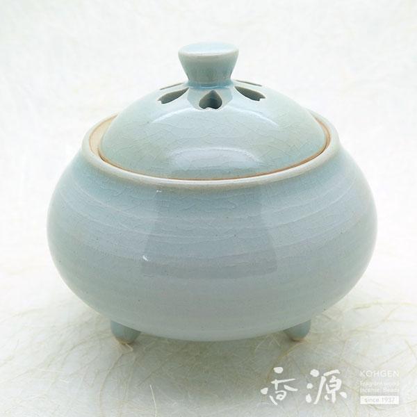 青磁　香炉 京焼 香炉 貫入淡青磁 香源 お香 線香 数珠 香木 専門店 : 香源