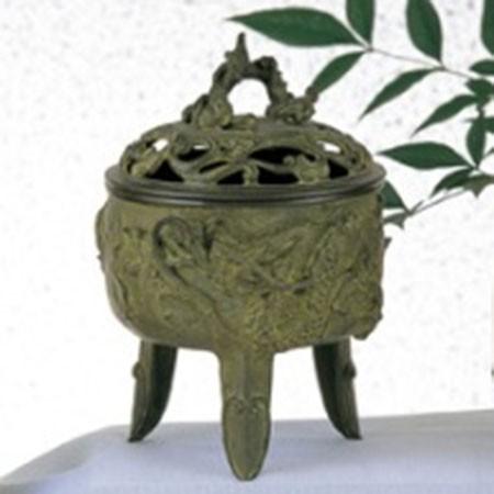 丘陵銅器 香炉 龍文香炉 青銅色 香源 お香 線香 念珠 香木 専門職店 仏事用香炉-キッチン、日用品、文具