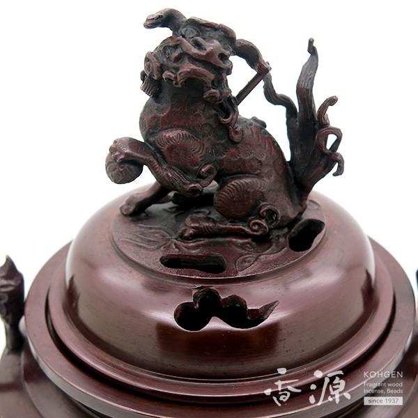 好きに 高岡銅器 香炉 大和型獅子蓋香炉 大 特色 仏壇、仏具