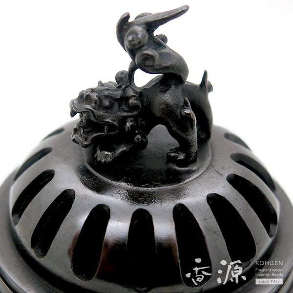 高岡銅器 香炉 鳳寿獅子蓋香炉 香源 お香 線香 数珠 香木 専門店 : 香