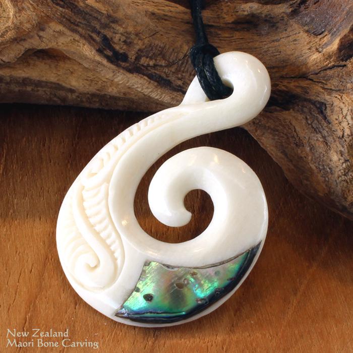 メンズアクセサリー フィッシュフック ボーンカービング ネックレス