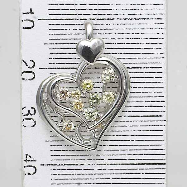 ダイヤモンド 0.50ct 18金ホワイトゴールド K18WG ペンダント トップ 
