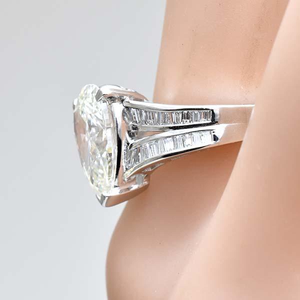 ダイヤモンド 3.602ct L-SI1 0.57ct プラチナ Pt900 リング 17号 ペア 