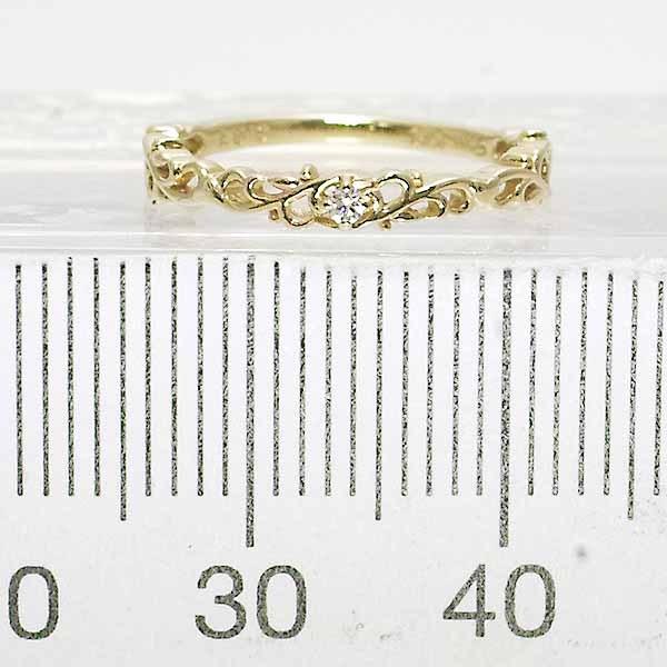 スタージュエリー K18 YG ダイヤモンド ピンキーリング 1号 スタージュエリー K18 YG ダイヤモンド ピンキーリング 1号