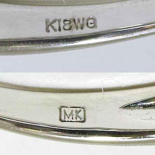 MK サファイア 18金ホワイトゴールド K18WG リング 1号 ピンキーリング ミッシェルクラン｜kohinoor1945｜07