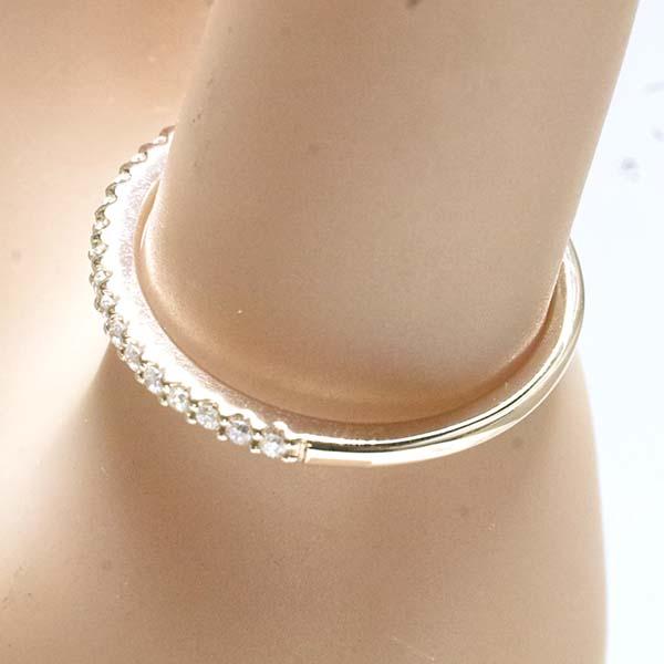 K18 PG ピンクゴールド ダイヤモンド リング 6号 4℃ ダイヤモンド 18金ピンクゴールド K18PG リング 6号 箱