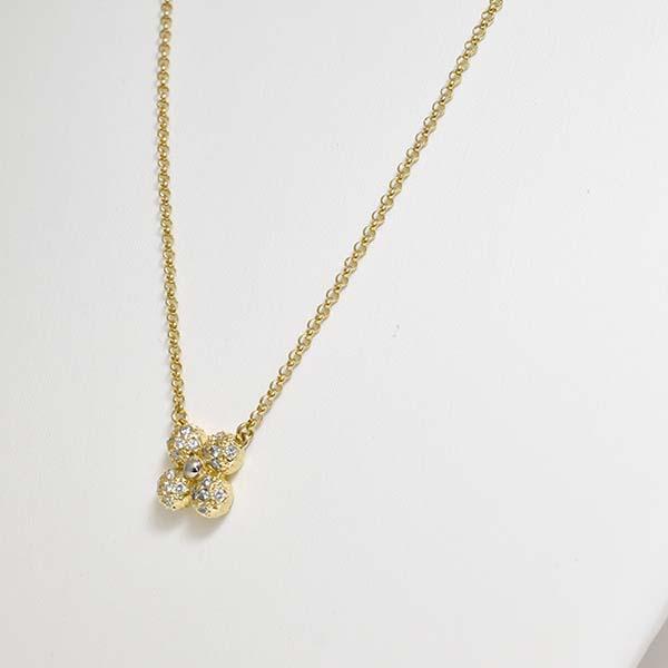 TASAKI タサキ PT850 ダイヤモンド ネックレス イエローダイヤモンド TASAKI（タサキ） ダイヤモンド 0.18ct 18金イエローゴールド K18YG