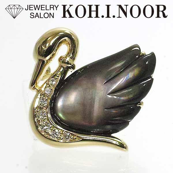 TASAKI タサキ ダイヤモンド 0.07ct シェル 18金イエローゴールド 