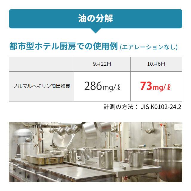 グリストラップ清掃 業務用 油分解 悪臭 排水溝 強力 消臭剤 バイオミックス 1kg (200g×5) (1日1000食社員食堂1月分)｜kohitaseroi｜07