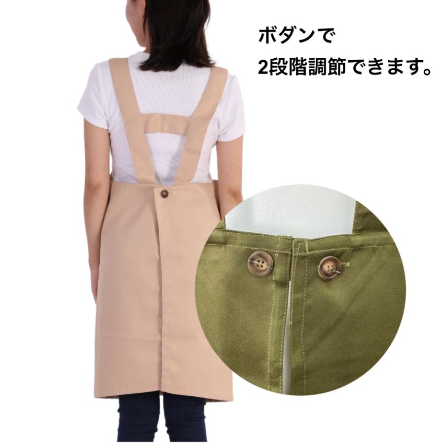 エプロン シンプル 肩掛け かぶるだけ ソフト 無地 おしゃれ 業務用