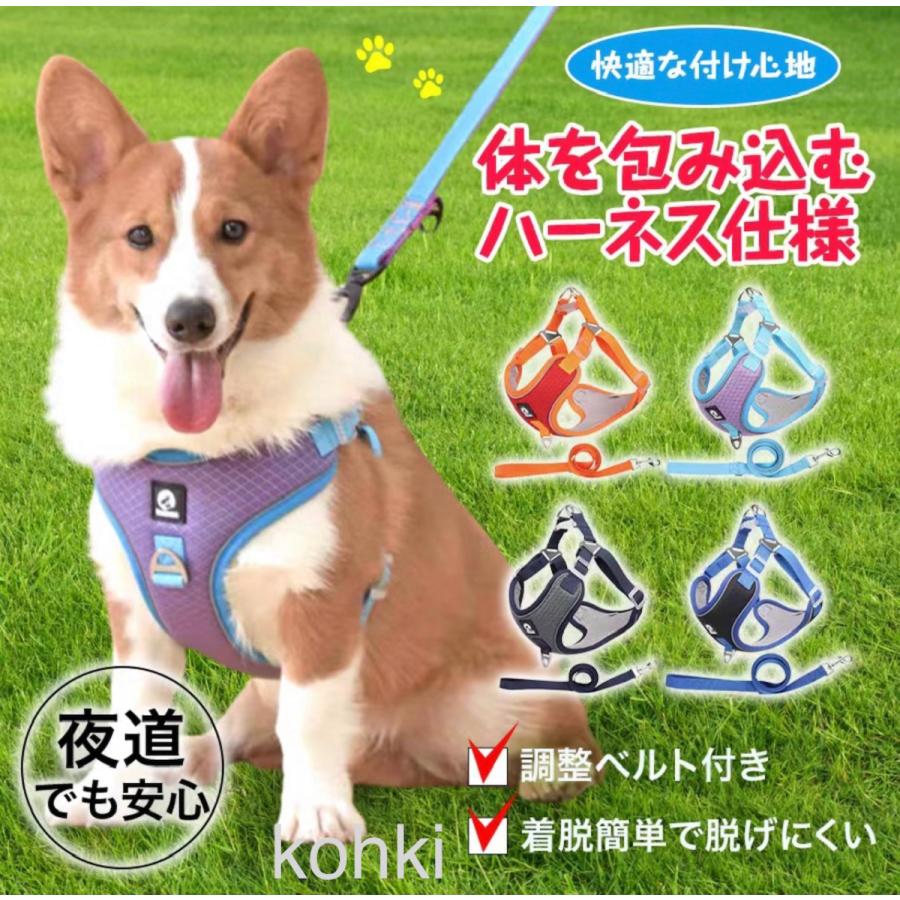 タイムセール 犬 犬用 ハーネス おしゃれ 丈夫 ドッグハーネス 小型犬 中型犬 大型犬 犬ハーネス リード付き メッシュ 胴輪 散歩 Desiznworld Com