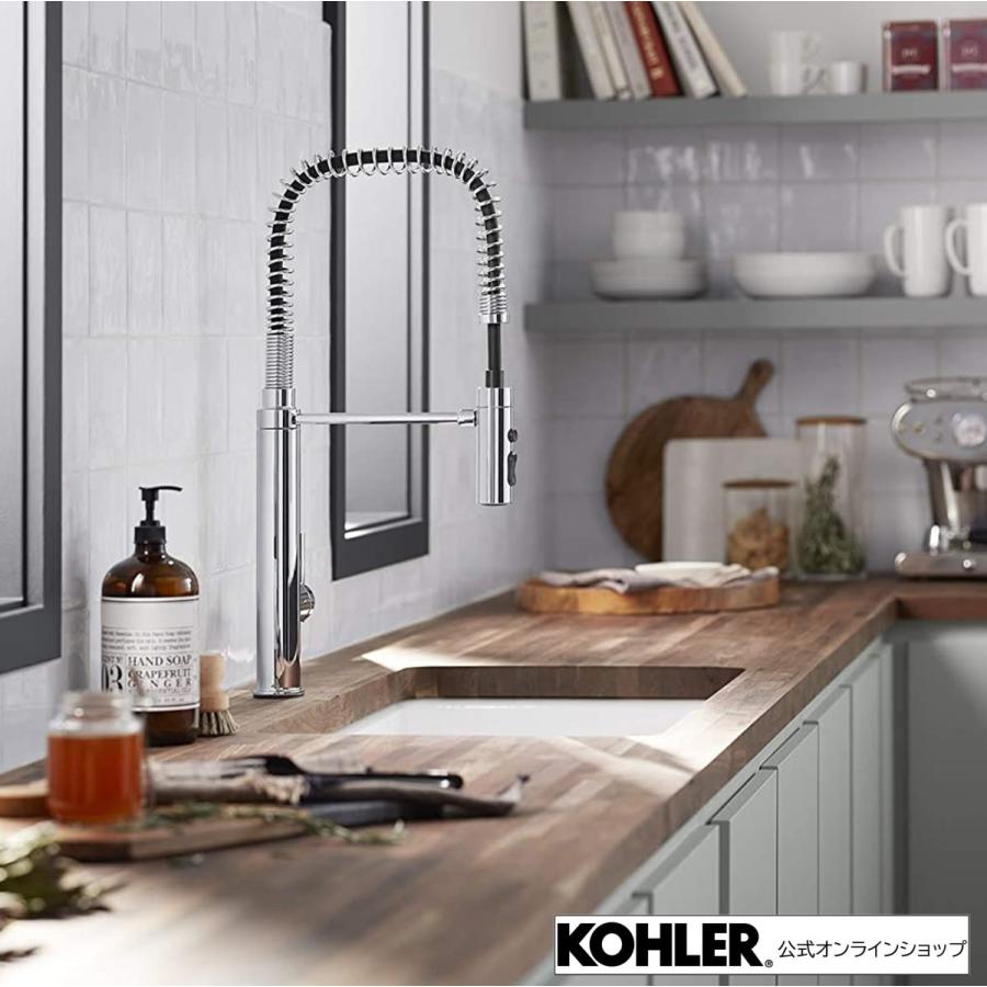 キッチン水栓 交換 シャワー DIY 公式 | KOHLER セミプロ ピュリスト 正規輸入品 輸入元保証 K-24982-BL | 混合栓 混合水栓 蛇口 引き出し式 おしゃれ コーラー｜kohler｜03