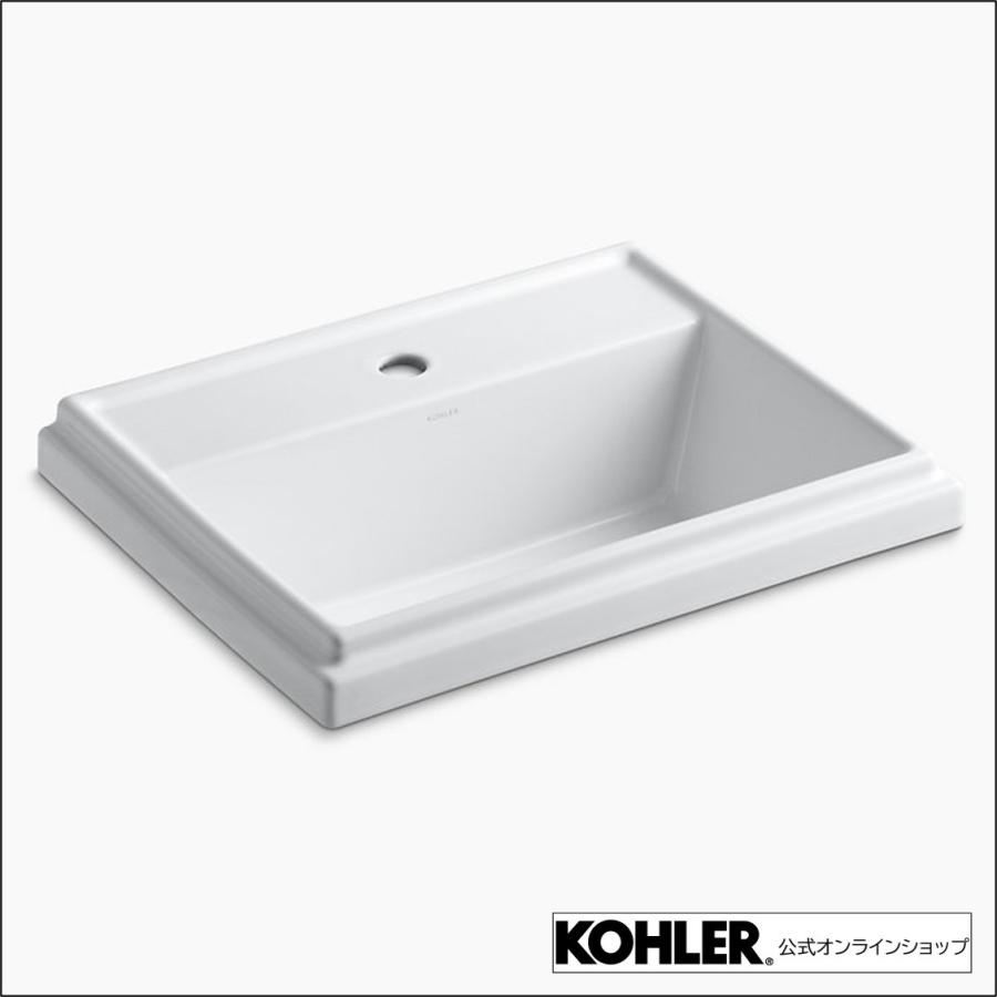 洗面ボウル　公式　KOHLER　トレシャム　スクエア　正規輸入品　K-2991-1-0　オーバーカウンター　K-2991-8-0　シングルホール　コーラー　3ホール8インチ　輸入元保証