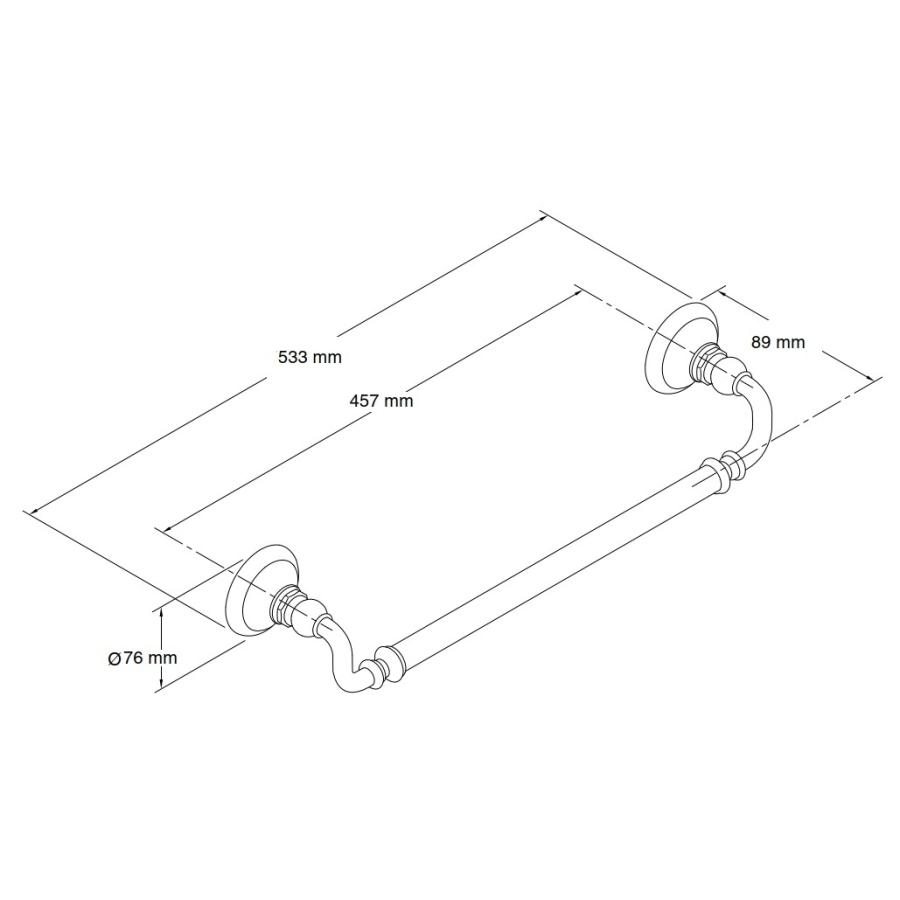 タオルハンガー タオルかけ ふきんかけ KOHLER タオルバー アーティファクツ 正規輸入品 タオル掛け K-72567-CP | 施主支給 新築 新居 注文住宅 リフォーム｜kohler｜03