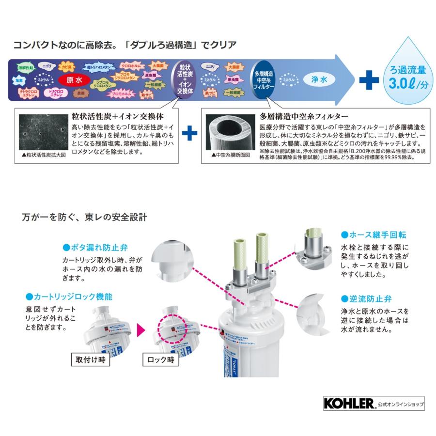 タッチレス水栓 浄水器 セット 公式 | KOHLER マレコ 正規輸入品 輸入元保証 トレビーノブランチ K-77748T-TBR-2MB | 施主支給 新築 新居 注文住宅 リフォーム｜kohler｜14