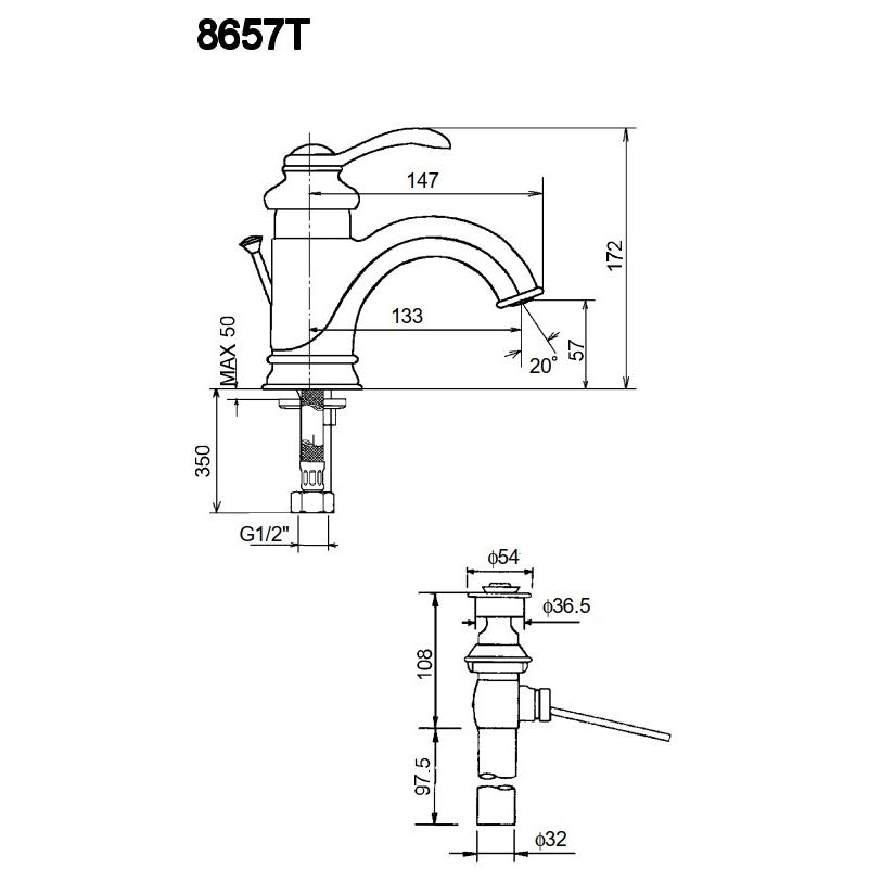公式 | KOHLER 洗面用 混合水栓 フェアファックス シングルレバー 正規輸入 輸入元保証 K-8657T-B-CP | 水栓 洗面所