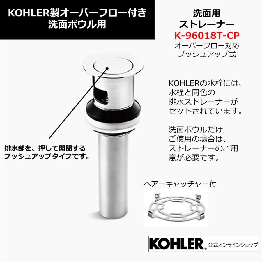 KOHLER（コーラー） 排水金具 公式 | 洗面用排水ストレーナー 正規輸入