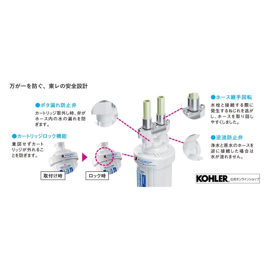 正規メーカー仕入品 浄水器 東レ トレビーノブランチ 交換 SK88X-BR用 ビルトイン浄水器 高除去 据置型 シンク下 おいしい水 交換用カートリッジ | SKC88.X｜kohler｜09