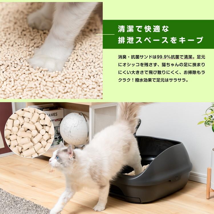 ◆猫用トイレ デオトイレ 本体セット ハーフカバー ダークグレー 大型 におい対策 おしゃれ  猫 ねこ ネコ 猫砂 ユニ・チャーム｜kohnan-eshop｜08