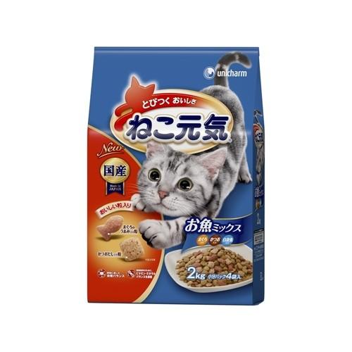 unicharm（ユニチャーム） キャットフード ねこ元気 ドライ 2kg 全成長