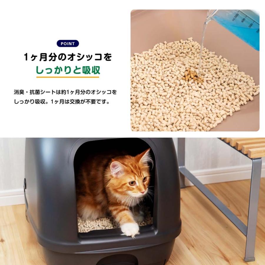 デオトイレ 猫砂 消臭・抗菌サンド 4L システムトイレ用 飛び散らない