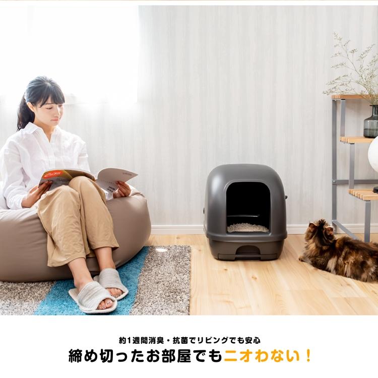 デオトイレ 猫砂 システムトイレ 3.8Lx4個セット ナチュラルグリーンの