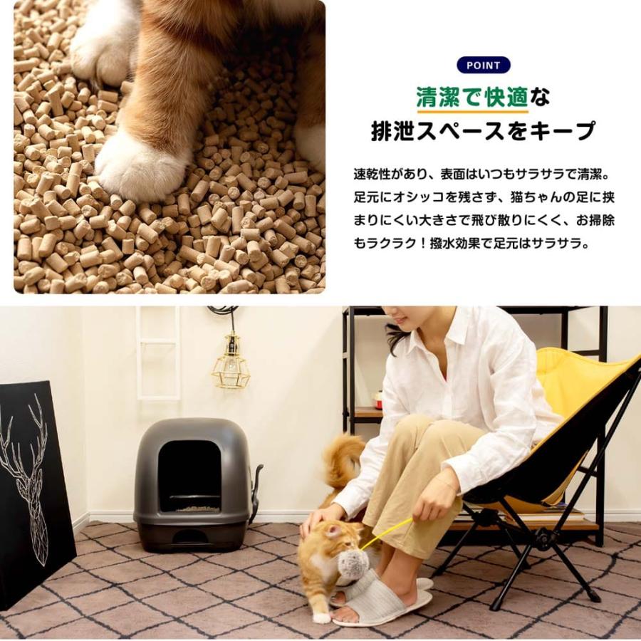 デオトイレ 猫砂 システムトイレ 3.8L ナチュラルグリーンの香り 鉱物