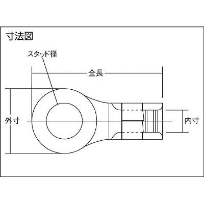 【メーカー直送T】ニチフ　裸圧着端子　Ｒ形（１００Ｐ）　R228S 【各】