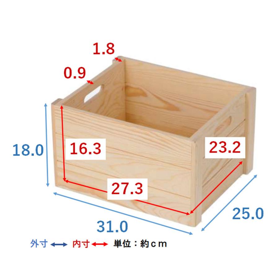 ◇コーナン オリジナル ウッドBOX S 外寸：約W310XD250XH180mm