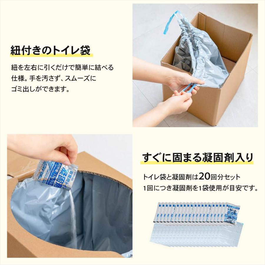 ポイント3倍 5/23-5/25】防災トイレ 簡易トイレ 段ボール 組立式 凝固